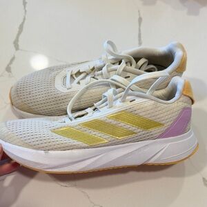 Adidas White and Gold Running Shoes